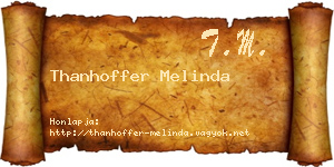 Thanhoffer Melinda névjegykártya