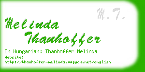 melinda thanhoffer business card